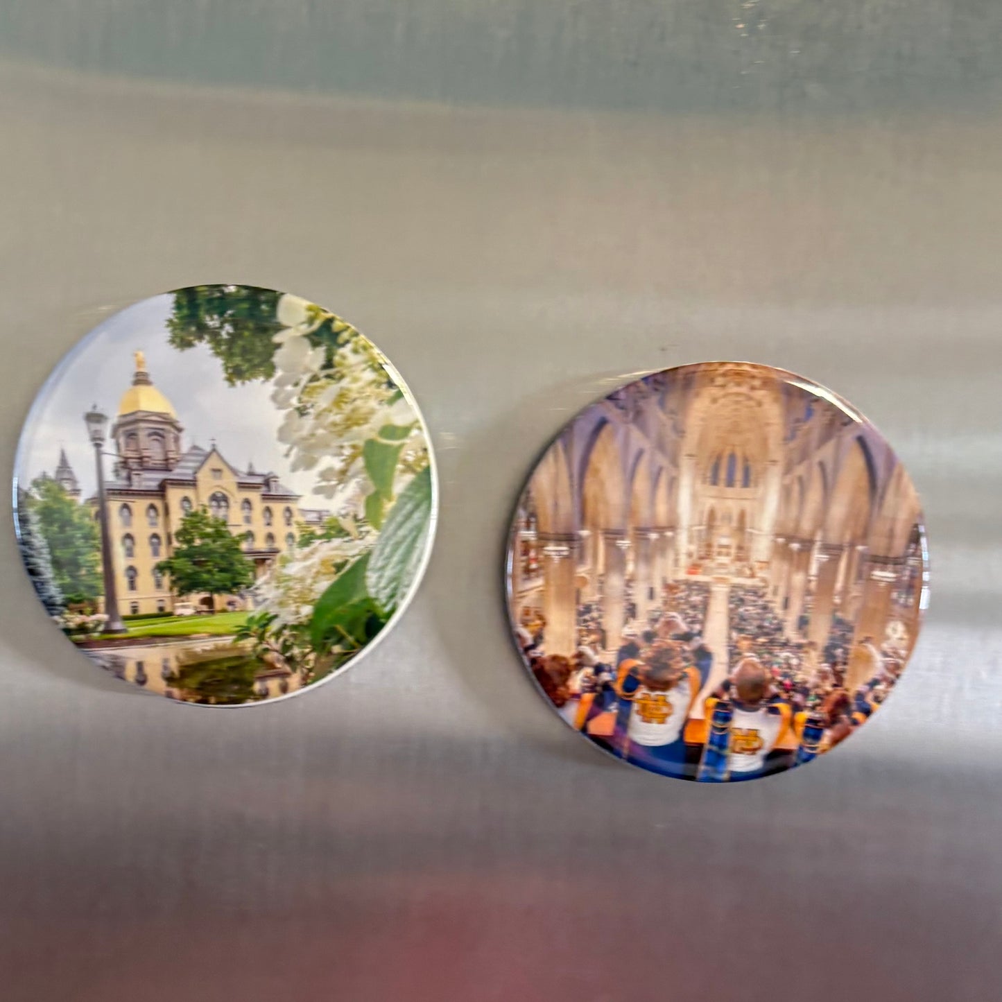 University of Notre Dame 3" Magnets. 5 magnet set.