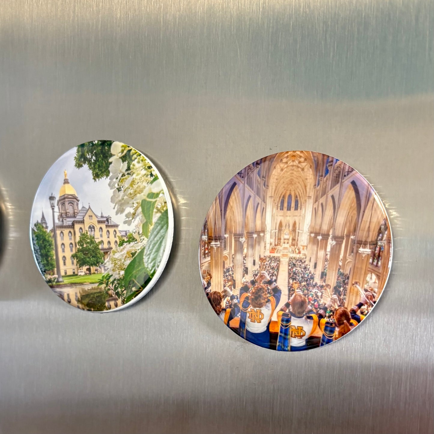 University of Notre Dame 3" Magnets. 5 magnet set.