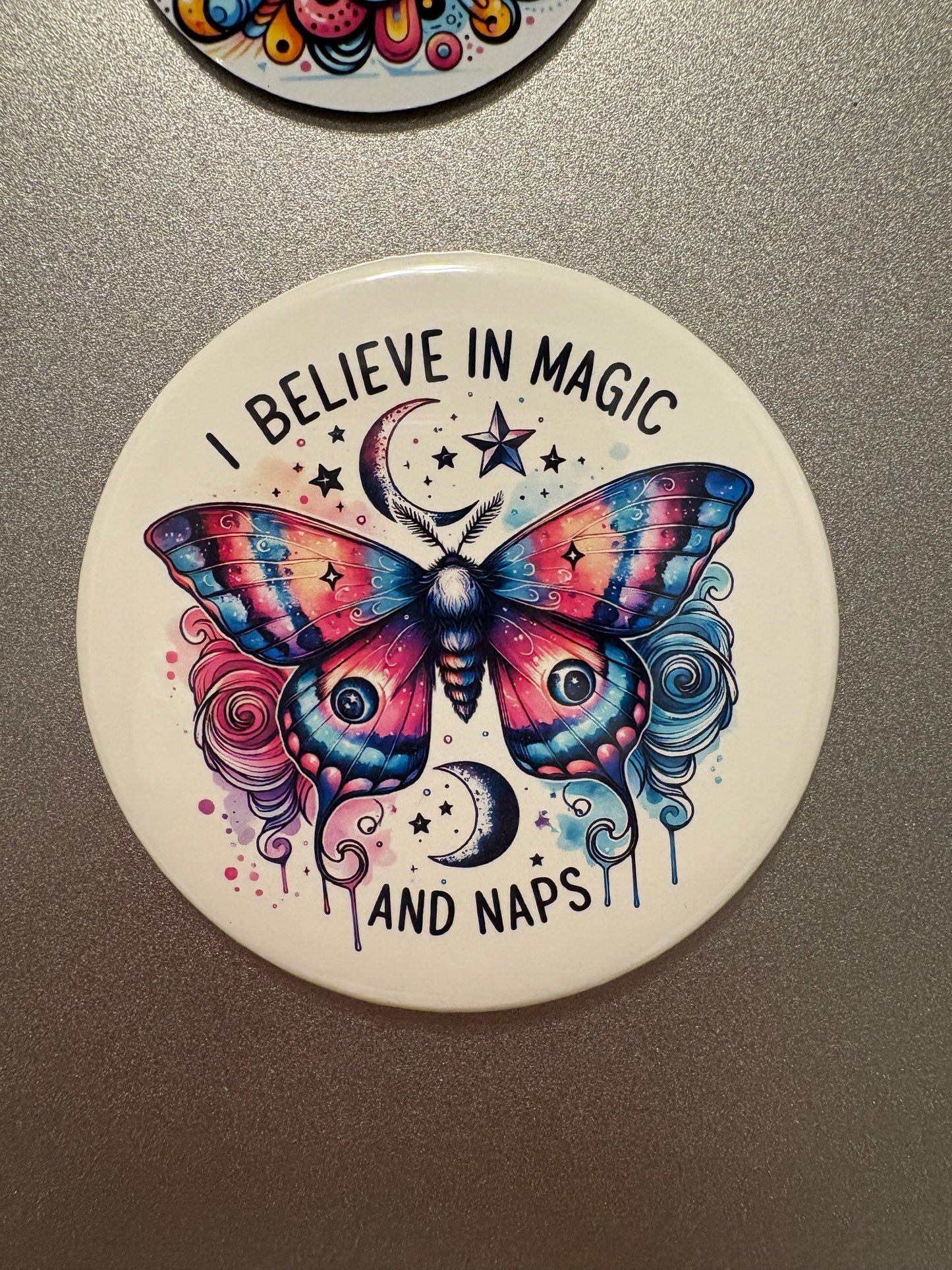 5 magnet set. 3" Round. Butterfly Skeleton Set # 1