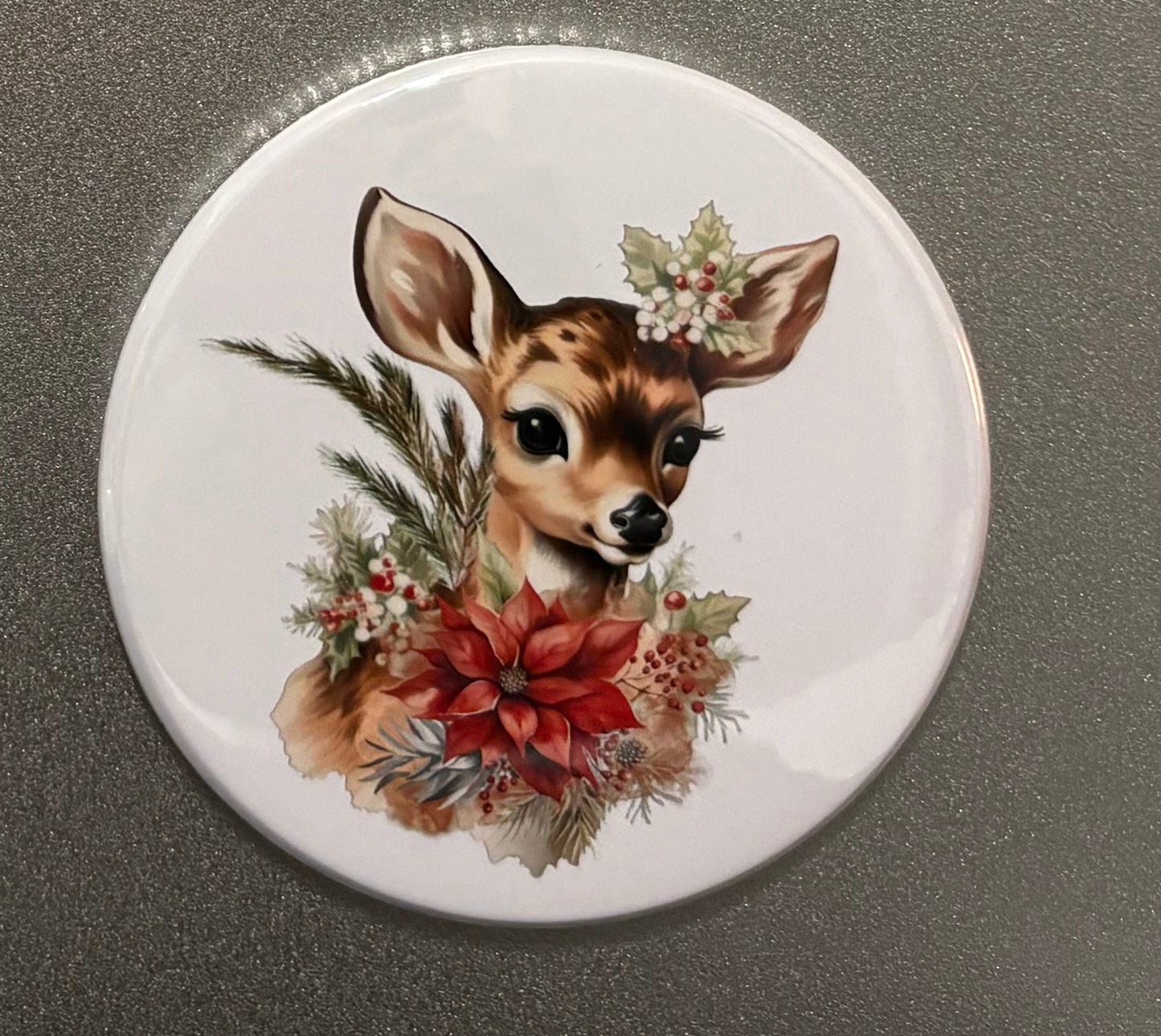 6 magnet set. 3" Round. Christmas Magnets Small Business Saturday SALE!!! $14.00