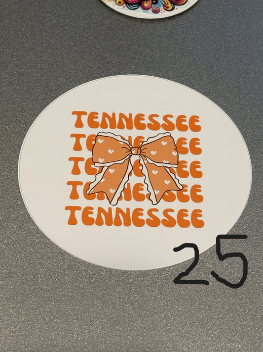Tennessee Vols Football 3"  **Magnets** . Set of 6. Choose Images.