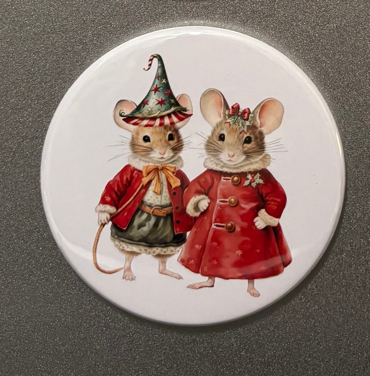 6 magnet set. 3" Round. Christmas Magnets Small Business Saturday SALE!!! $14.00