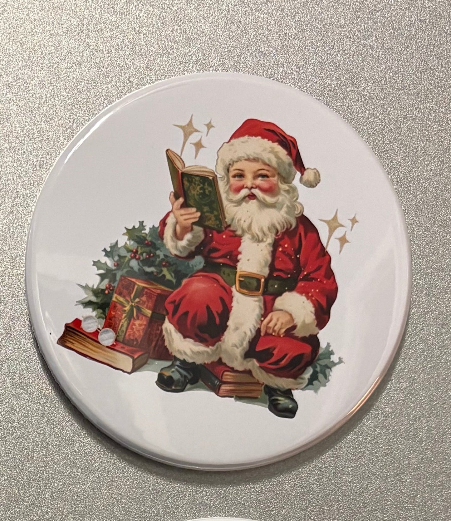 6 magnet set. 3" Round. Christmas Magnets Small Business Saturday SALE!!! $14.00